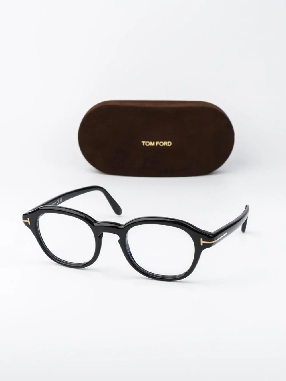 Tom Ford Women Eyeglasses Black Round FT5871-B 001 NEW AUTHENTIC